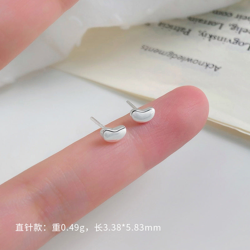 E廠【YC10378E】S999足銀新款豆豆耳環女韓式簡約ins精緻小巧設計感耳飾 24.08-5