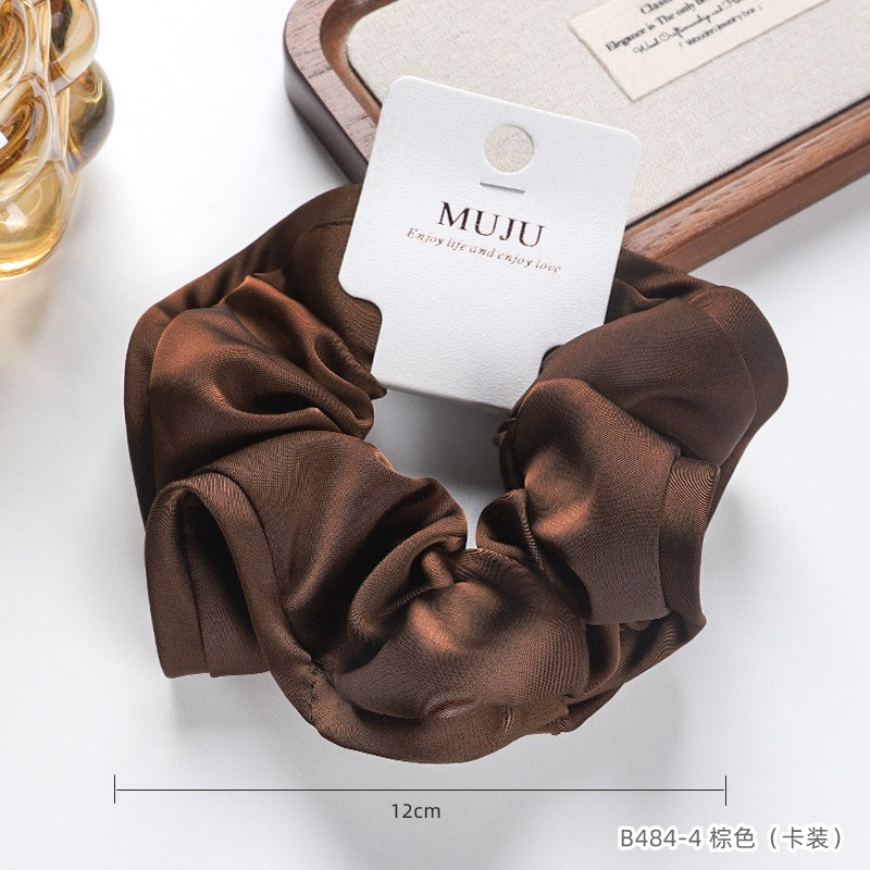 D廠【B484】卡片裝髮圈法式高級感大腸圈髮繩超大花苞緞面頭繩皮筋木耳邊髮飾
 25.10-5「D廠-單筆結帳需滿,NT$600出貨(不含運費)」