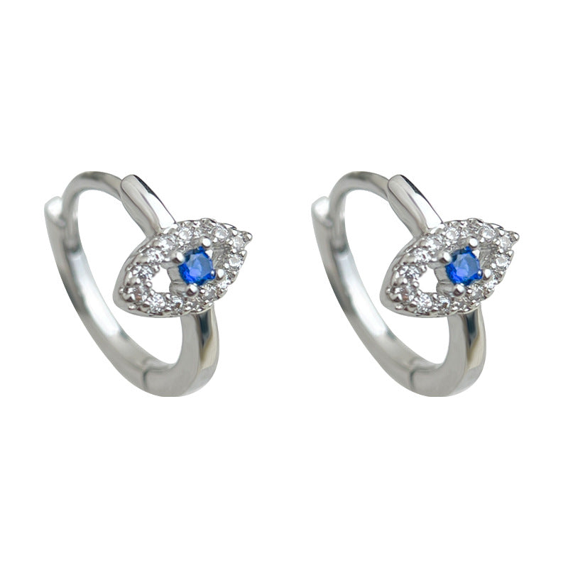 C廠【6968】個性甜酷風微鑲鋯石眼睛耳扣時尚通勤百搭新款小眾耳環耳環女
 25.10-4