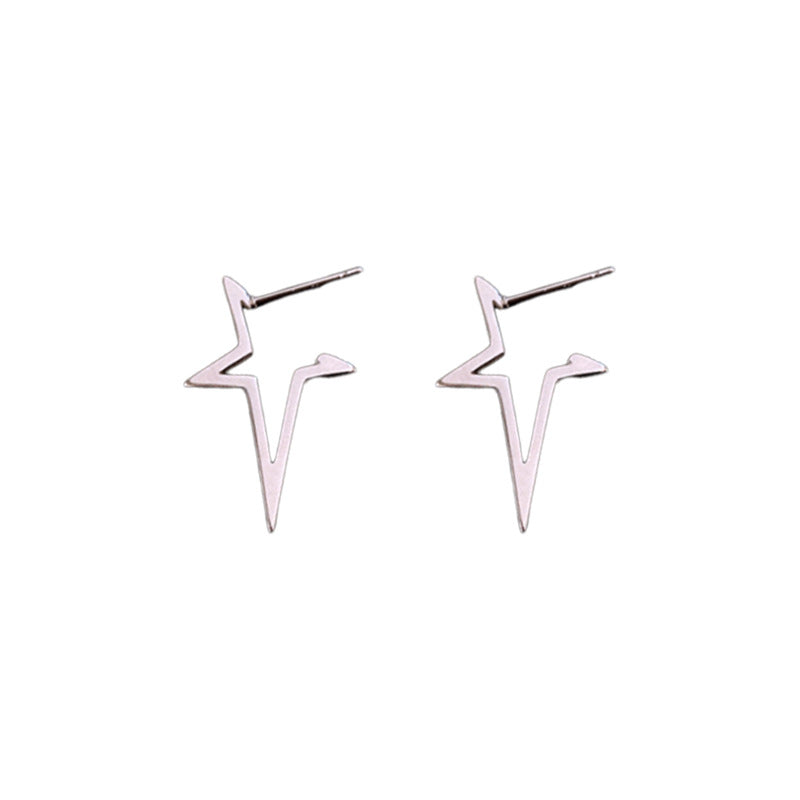 A廠【HE24126】鈦鋼不鏽鋼星星耳環女ins風小眾百搭耳環時尚氣質耳環輕奢高級感 24.12-2