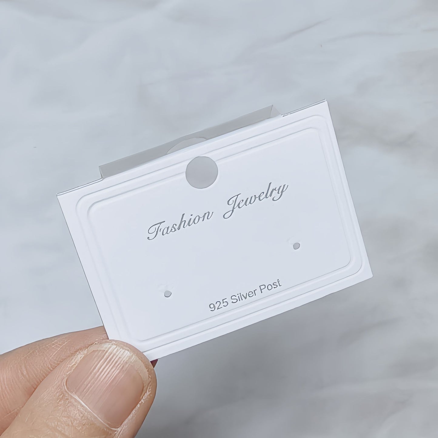 【不含飾品】【JC-2】耳環PVC卡高級耳飾塑膠卡耳環彎鉤一體展示掛卡白色簡約卡 24.07-2