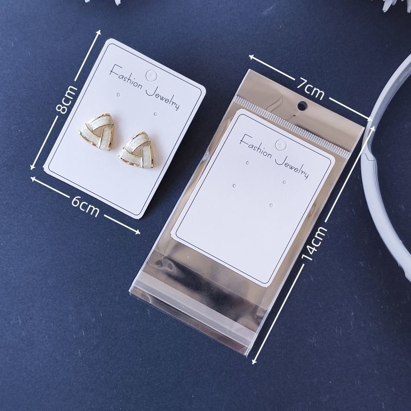 【不含飾品】【JC-4】100組耳飾品卡片包裝6x8耳環展示卡可展示各種長版耳環飾品包裝 24.07-2