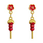 A廠【7209】時尚高級感糖葫蘆串新款耳飾琺瑯滴釉新年紅色國潮耳環
 25.12-2