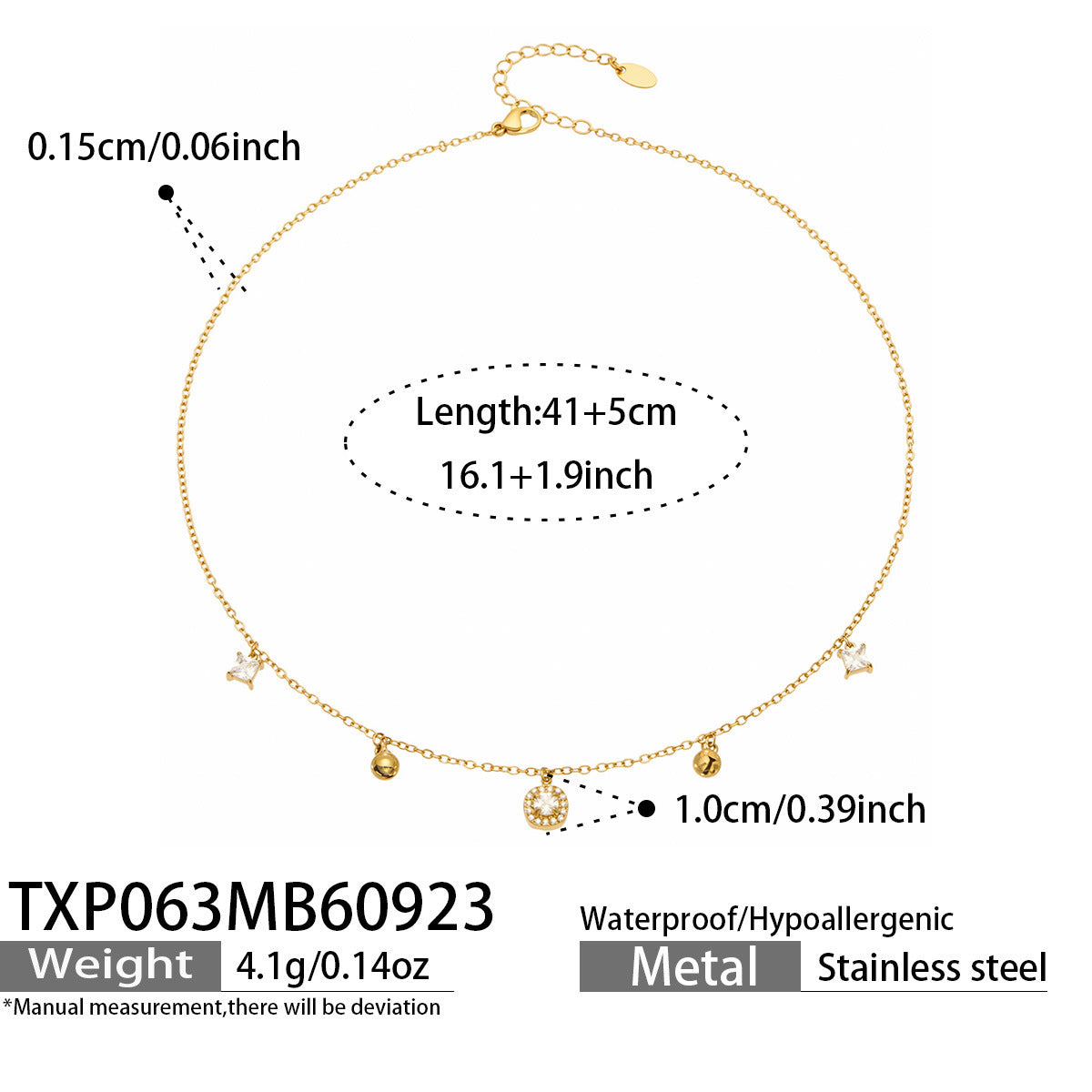 B廠【TXP004】 不鏽鋼方塊鋯石吊墜耳環手鍊項鍊首飾套裝

 26.10-1