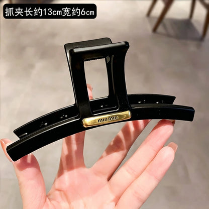 C廠【X510】高品質磨砂黑色抓夾女新款輕奢min鯊魚夾高級感後腦勺盤髮夾頭飾
 26.06-4