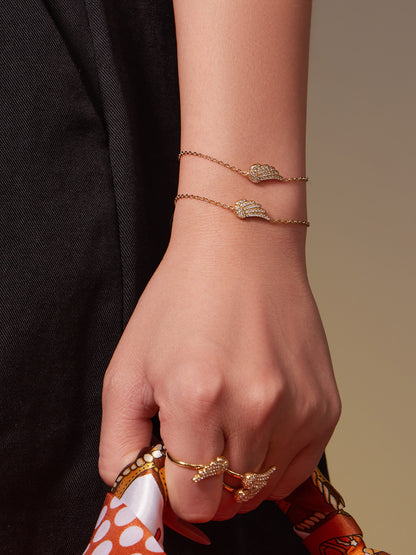 B廠【TXP486】超閃5A鋯石小翅膀造型手鍊項鍊耳環戒指組不鏽鋼鍍18k金
 25.11-4