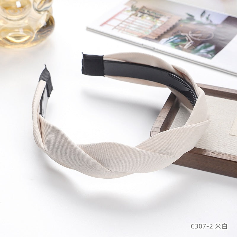 C廠【C307】秋冬復古麻花辮子髮箍女高級感美拉德髮飾頭扣壓髮卡高顱頂頭箍
 25.11-4「C廠-單筆結帳需滿，NT$500出貨(不含運費)」