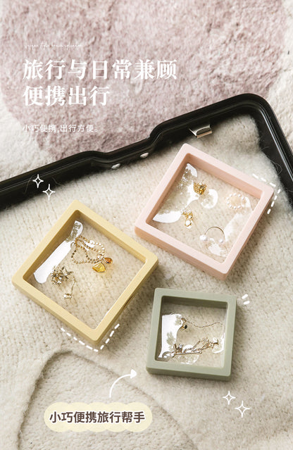 【AQ81】懸浮盒首飾盒包裝袋收納透明防氧化pe膜耳環耳環耳釘項鍊手鍊飾品薄框