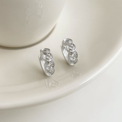 A廠【7932】【錢多多】時尚簡約個性小眾國潮新中式銅錢耳飾耳圈飾品
 26.08-1