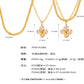 B廠【P559-P1966】日韓復古鑲鑽田園花朵吊墜簡約鈦鋼鍍金項鍊chic風輕奢時尚鎖骨鏈 24.05-1