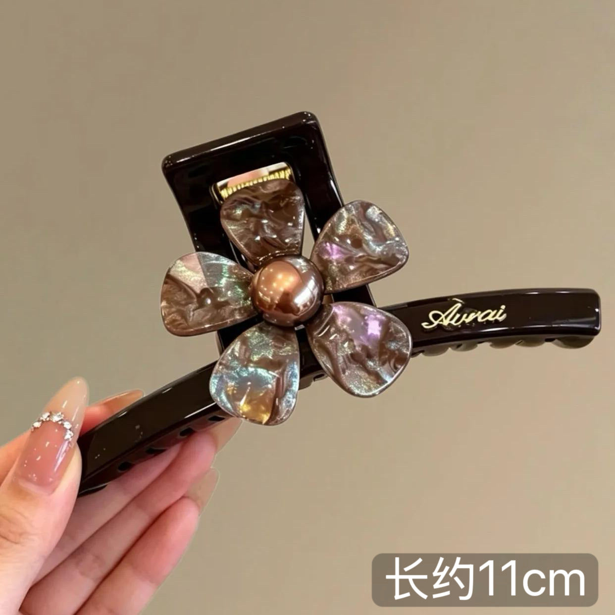 C廠【X478】醋酸暈染花朵抓夾女高級感2026新款夏季鯊魚夾大號髮夾後腦勺頭飾
 26.06-3