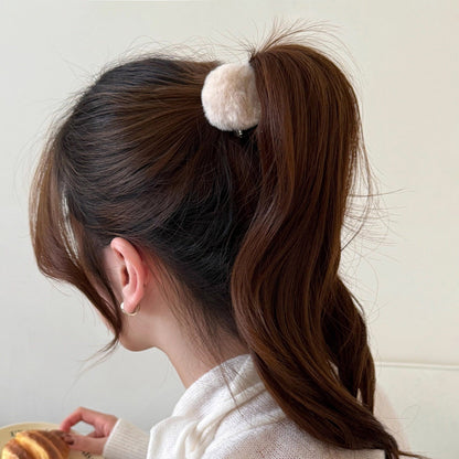 C廠【P107】可愛毛絨球球髮夾女2025新款秋冬甜美公主頭小號抓夾氣質髮卡頭飾
 26.01-1「C廠-單筆結帳需滿，NT$500出貨(不含運費)」