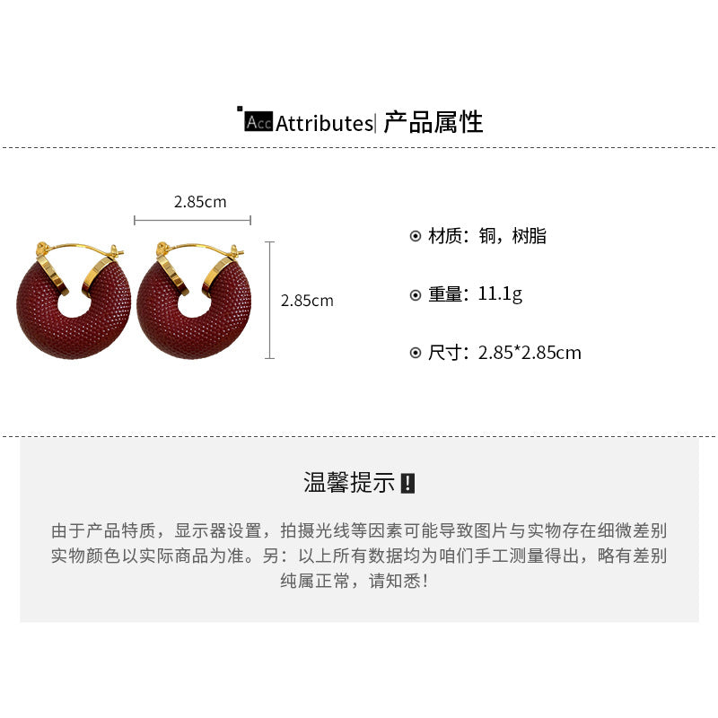 A廠【WE4721】18K真金電鍍歐美圓形吊墜耳環時尚簡約百搭耳環小眾設計感耳飾女
 25.10-1