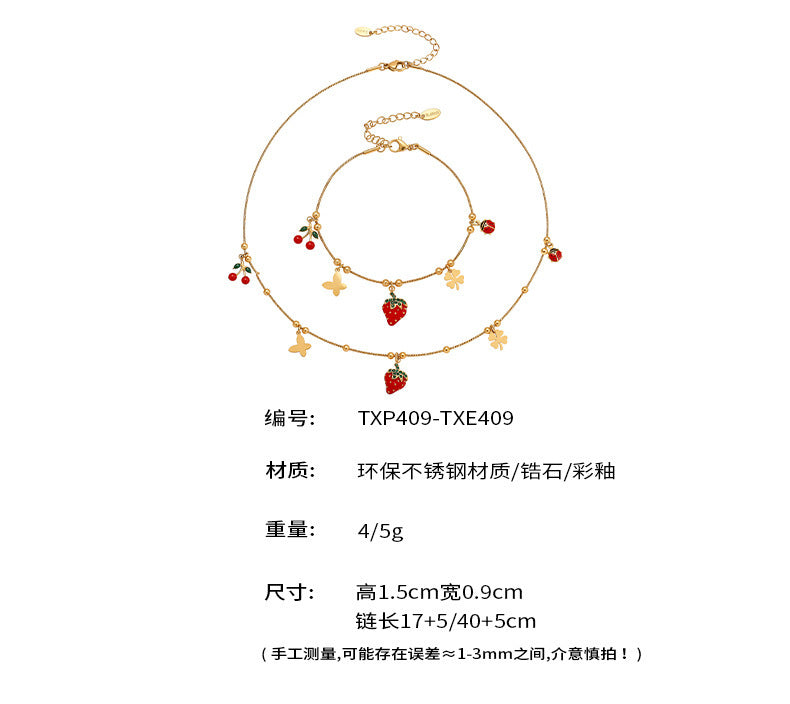 B廠【TXP409】 砝碼彩釉水果元素多吊墜夾珠鍊手工項鍊手鍊鍍18k金不掉色
 25.09-4