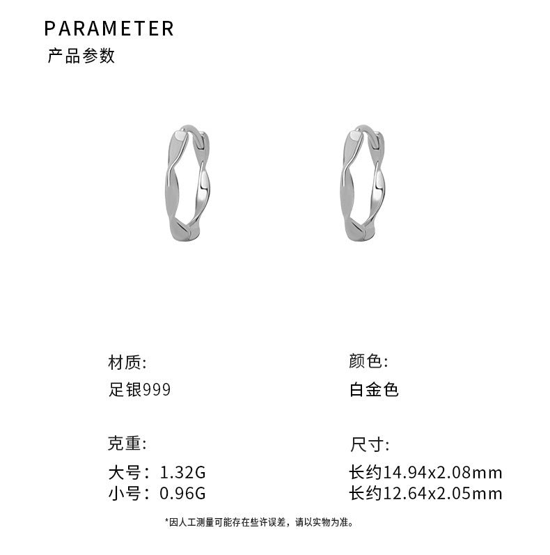 D廠【YC9437E】足銀S999簡約百搭麻花耳扣女小眾設計感輕奢高級感新款耳環
 25.11-4
