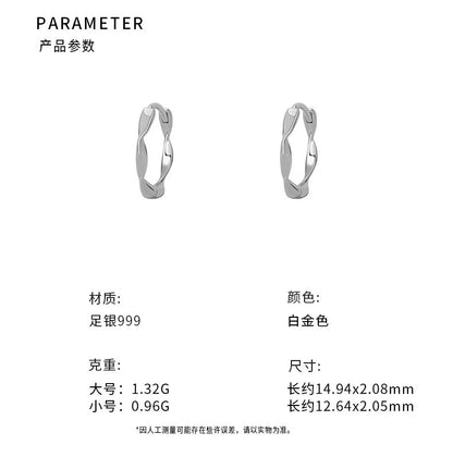 D廠【YC9437E】足銀S999簡約百搭麻花耳扣女小眾設計感輕奢高級感新款耳環
 25.11-4