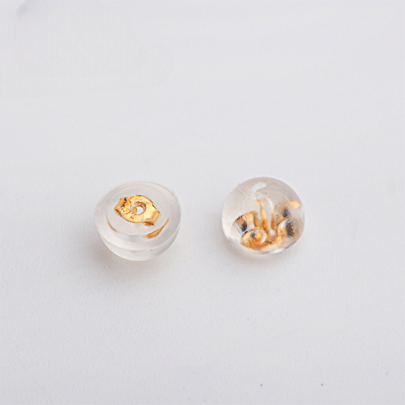 【YC1093S】純銀925矽膠耳堵白金黃金玫瑰金DIY18k包金耳堵配件
 26.06-1