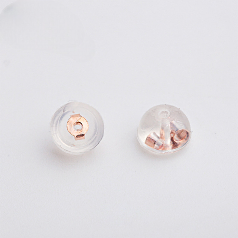 【YC1093S】純銀925矽膠耳堵白金黃金玫瑰金DIY18k包金耳堵配件
 26.06-1