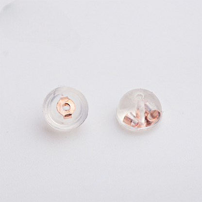 【YC1093S】純銀925矽膠耳堵白金黃金玫瑰金DIY18k包金耳堵配件
 26.06-1
