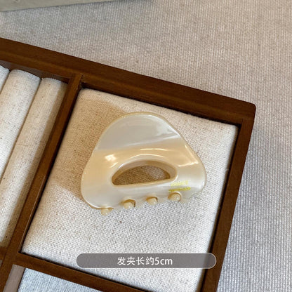 C廠【Q32】小號醋酸三角高馬尾抓夾女高級感半紮髮鯊魚夾子氣質百搭髮夾頭飾
 26.05-3