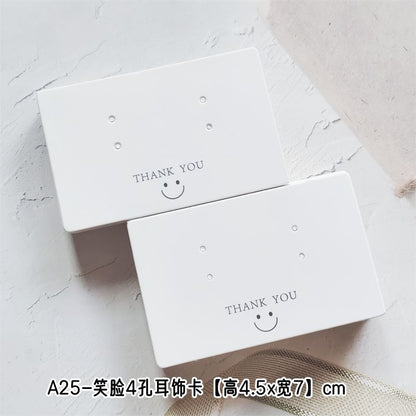 【不含飾品】【JC-1】耳飾展示卡片白色簡約耳環小卡紙耳飾卡片包裝飾品分裝防塵抗氧化