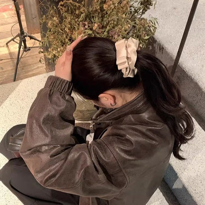 C廠【X34】實用又高級的髮圈~氣質蝴蝶結女紮頭飾高級感洋氣韓國時尚頭繩
 26.03-4「C廠-單筆結帳需滿，NT$500出貨(不含運費)」