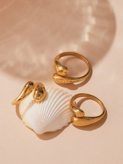 B廠【A388】冷淡風不鏽鋼幾何異形珍珠開口戒指個性時尚設計飾品不掉色
 25.10-1