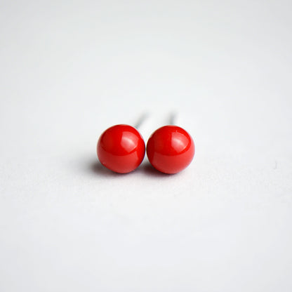 D廠【YC1002S】925純銀韓版紅豆豆耳環黑豆豆貝珠天然耳環女耳環韓版
 26.06-3