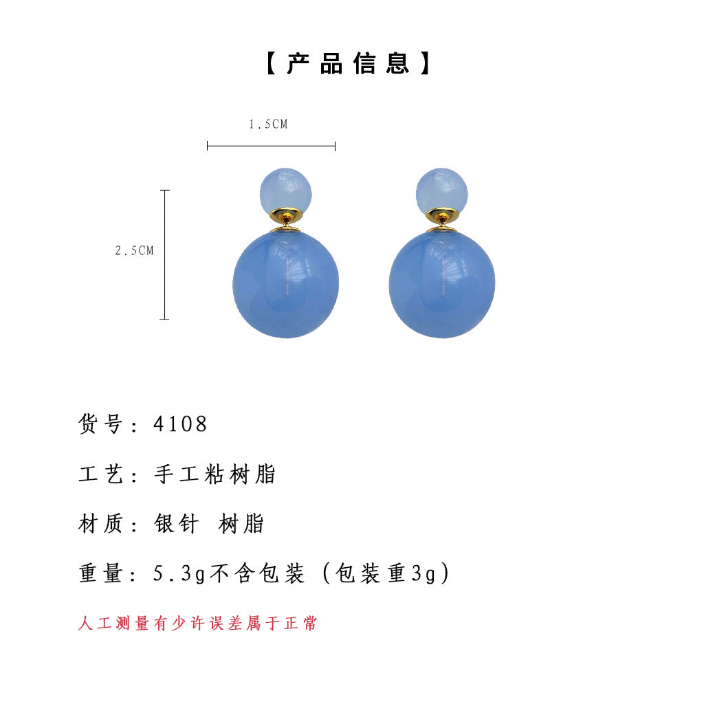 C廠【4108】糖果色系列一款兩戴夏日款日常通勤清新甜美可愛耳飾 24.05-3