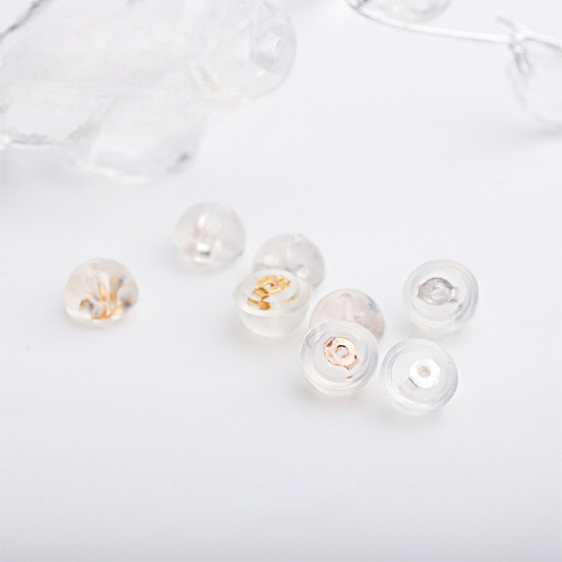 【YC1093S】純銀925矽膠耳堵白金黃金玫瑰金DIY18k包金耳堵配件
 26.06-1
