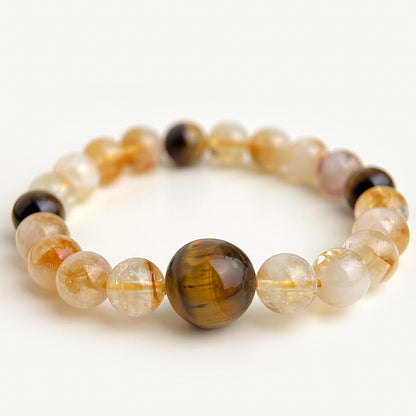 A廠【S253】天然石黃塔晶虎眼石原創設計新中式景區熱賣水晶手鍊民族風手飾女
 26.01-1