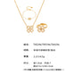 B廠【TXP296】5A鋯石超閃小鑽四葉花飾品組項鍊手鍊戒指不鏽鋼18k鍍金 25.07-1