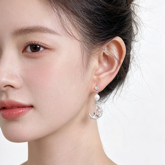 A廠【7961】森系甜美少女風花朵珍珠耳飾時尚個性溫柔耳環輕奢高級感飾品
 26.08-1