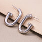 B廠【F763】法式U型橢圓耳環簡約冷淡風耳環銅材質鍍18k真金不掉色耳飾
 25.11-2