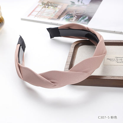 C廠【C307】秋冬復古麻花辮子髮箍女高級感美拉德髮飾頭扣壓髮卡高顱頂頭箍
 25.11-4「C廠-單筆結帳需滿，NT$500出貨(不含運費)」