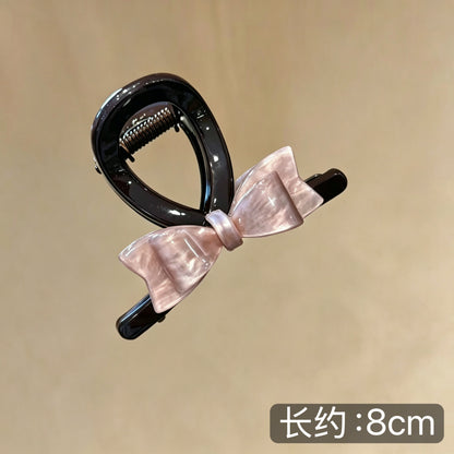C廠【X407】甜美蝴蝶結抓夾女大號後腦勺盤髮鯊魚夾子高級感髮夾2026新款髮飾
 26.06-1「C廠-單筆結帳需滿，NT$500出貨(不含運費)」