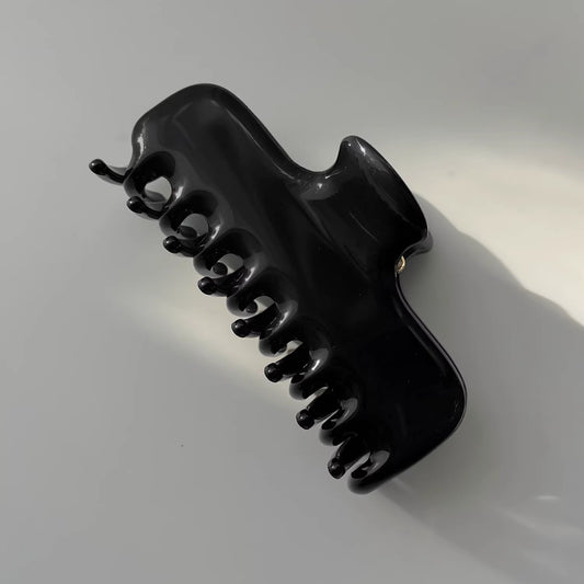 C廠【Y1063】法式純色壓克力醋酸抓夾女高級感後腦勺氣質盤髮夾復古髮抓頭飾
 26.01-1