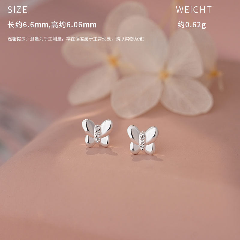 E廠【YC7409E】原創S999足銀蝶語翩躚系列多款式清新獨特夏季新款耳飾 25.04-3
