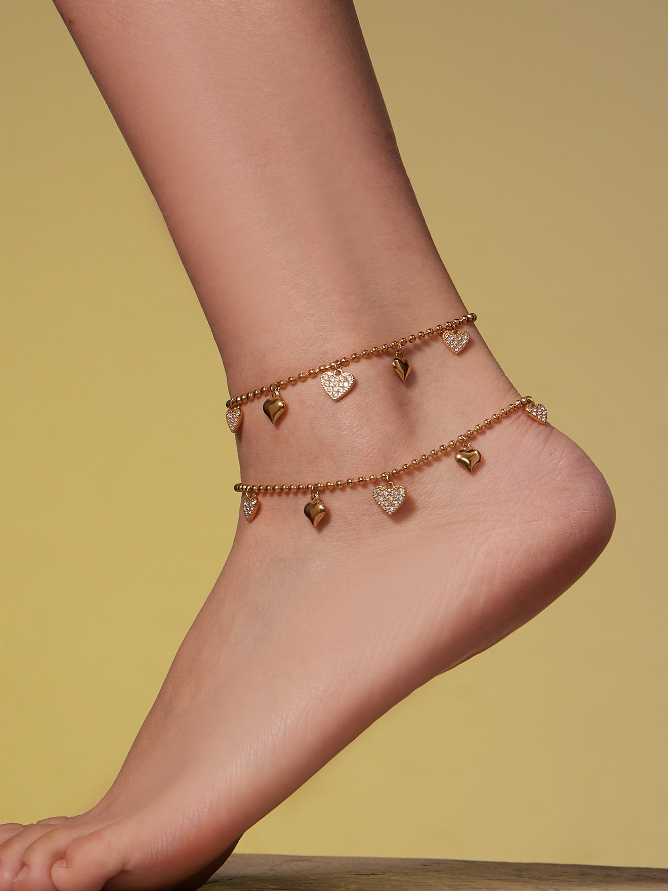 B廠【TXP504】不鏽鋼愛心鋯石項鍊手鍊耳環 鍍18k金chic風歐美時尚百搭珠寶首飾
 25.12-2