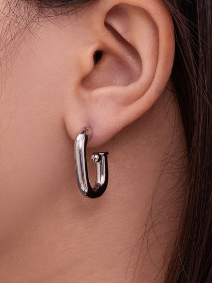 B廠【F763】法式U型橢圓耳環簡約冷淡風耳環銅材質鍍18k真金不掉色耳飾
 25.11-2