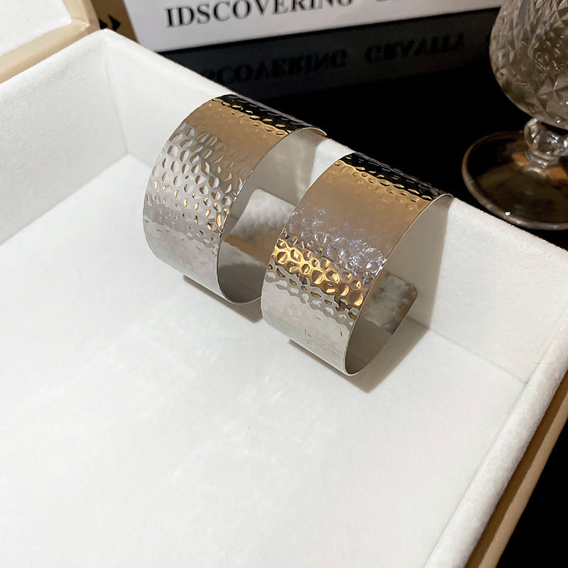 A廠【HE22430】歐美新品C形凹凸耳環跨境精緻高級感耳環冷淡風小眾時尚耳環 24.09-3