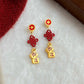 A廠【7220】馬年大吉恭喜發財國潮新中式民族風長款新年款耳環耳環飾品女
 25.12-2