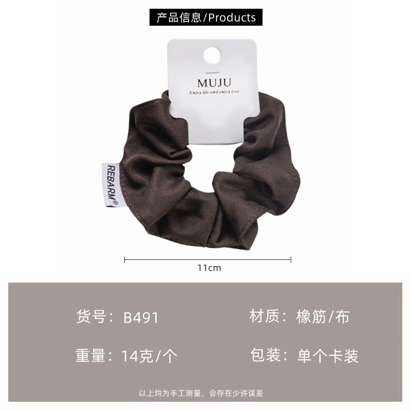 D廠【B491】韓國斜紋大腸圈髮繩高級感卡裝頭繩條碼商超髮飾皮筋綁馬尾髮圈
 25.11-1「D廠-單筆結帳需滿，NT$600出貨(不含運費)」