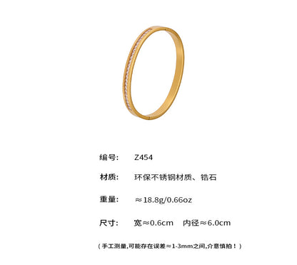 B廠【Z454】滿鑽5A鋯石卡扣高品質超閃手環組合不鏽鋼鍍18k真金不掉色 25.07-3