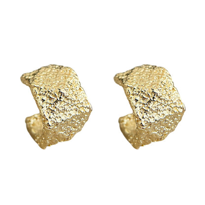 A廠【7235】時尚高級感中古重工質感925銀針幾何新款飾品耳環女
 25.12-3