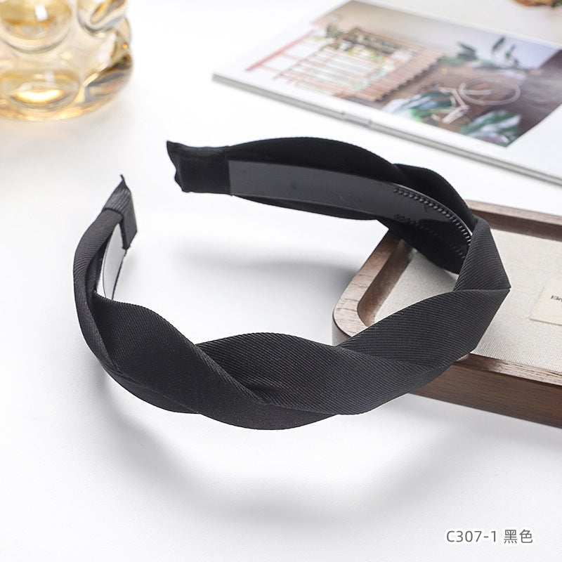 C廠【C307】秋冬復古麻花辮子髮箍女高級感美拉德髮飾頭扣壓髮卡高顱頂頭箍
 25.11-4「C廠-單筆結帳需滿，NT$500出貨(不含運費)」