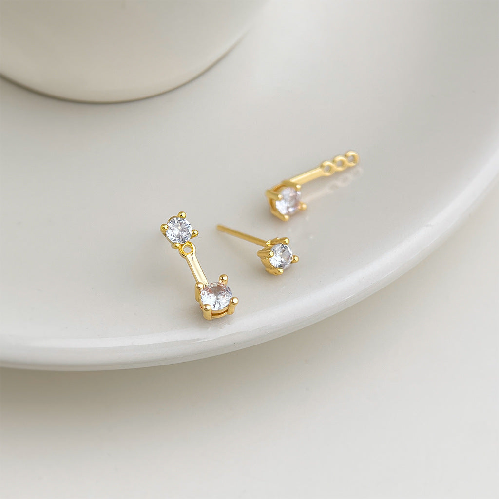 A廠【7184】一款兩戴時尚高級感簡約輕奢風925銀針通勤百搭新款耳環
 25.12-2