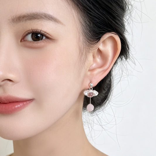 A廠【7605】小清新甜美可愛小花朵流蘇耳環氣質簡約手工耳環飾品
 26.05-3