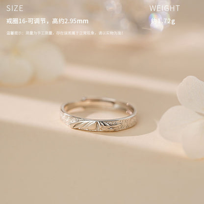 D廠【YC3035R】S999足銀蝶戀蝴蝶肌理情侶對戒溫柔一對戒指
 25.10-5