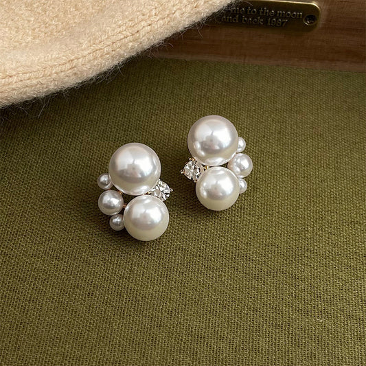 A廠【6534】時尚高級感輕奢風925銀針鍍14K氣質優雅簡約通勤大氣珍珠耳環
 26.02-1